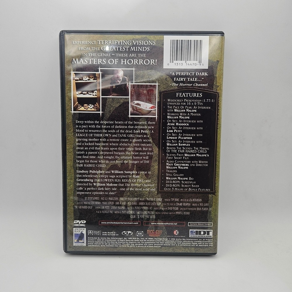 Masters of‎ Horror The Fair Haired Child DVD 2006 Anchor Bay w/ Slipcover - Picture 5 of 6